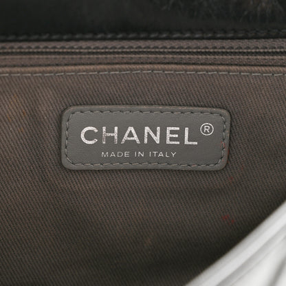 Chanel Glazed Calfskin Quilted Metal Chain Flap Black 5 of 8
