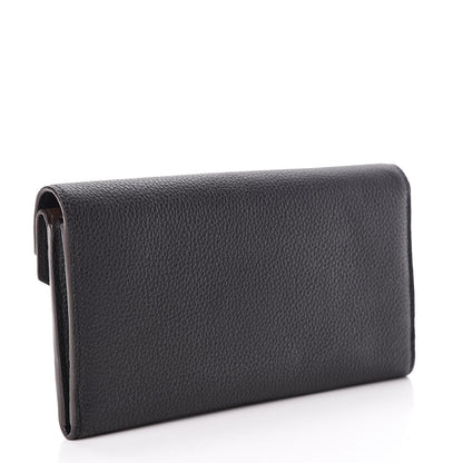 Louis Vuitton Calfskin Double V Wallet Black 3 of 8