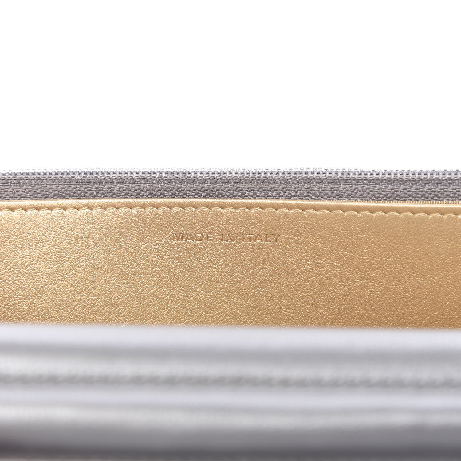 Chanel Metallic Goatskin Quilted Timeless CC Wallet On Chain WOC Silver 9 of 12
