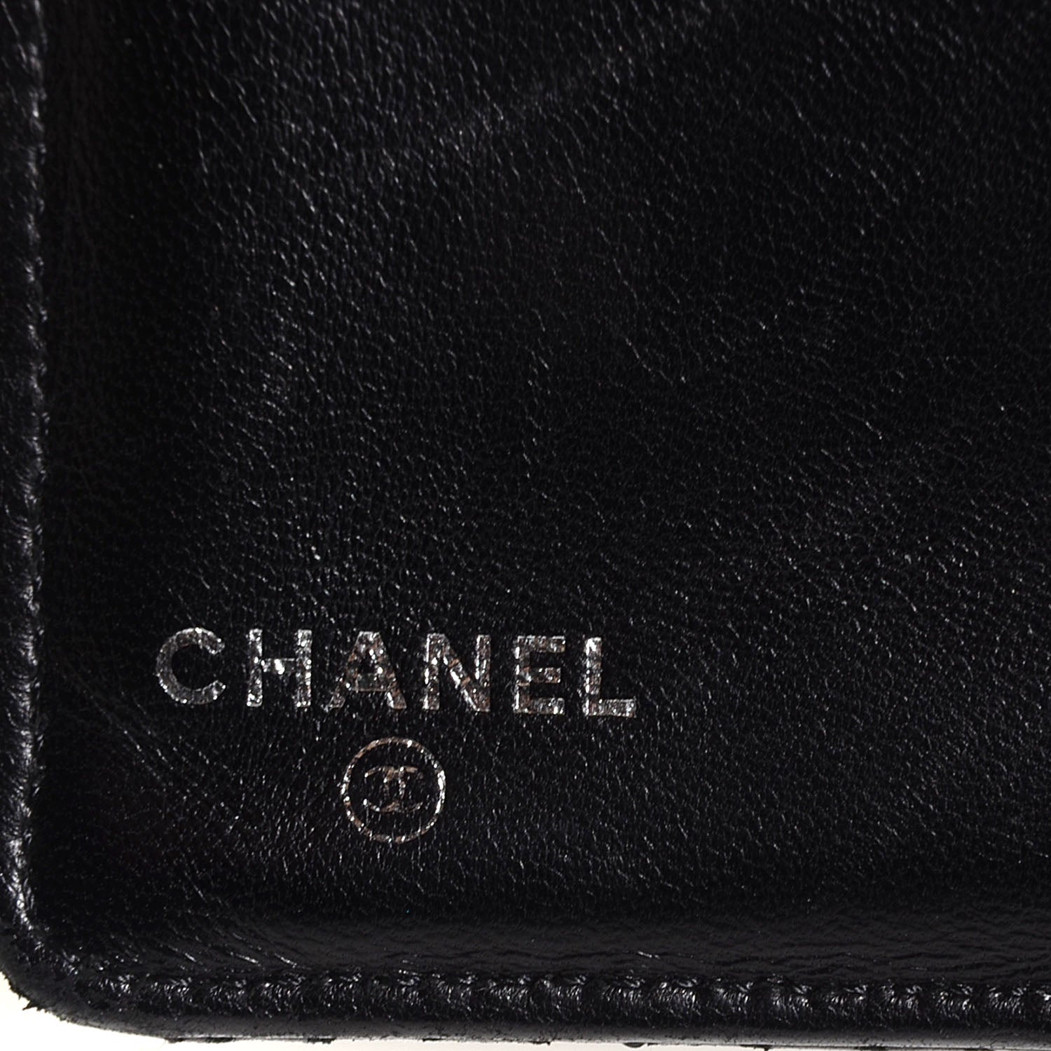 Chanel Lambskin Perforated Yen Wallet Black 6 of 8