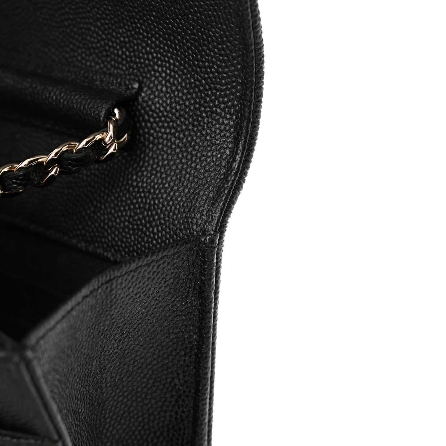 Caviar Quilted Vintage Mademoiselle Wallet On Chain WOC Black
