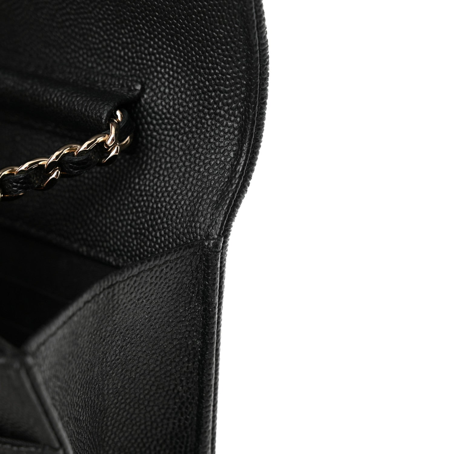 Chanel Caviar Quilted Vintage Mademoiselle Wallet On Chain WOC Black 13 of 14