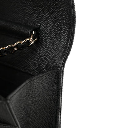 Chanel Caviar Quilted Vintage Mademoiselle Wallet On Chain WOC Black 13 of 14