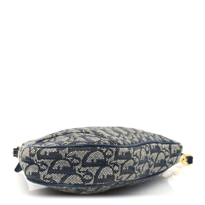 Christian Dior Monogram Mini Saddle Pochette Navy 4 of 13