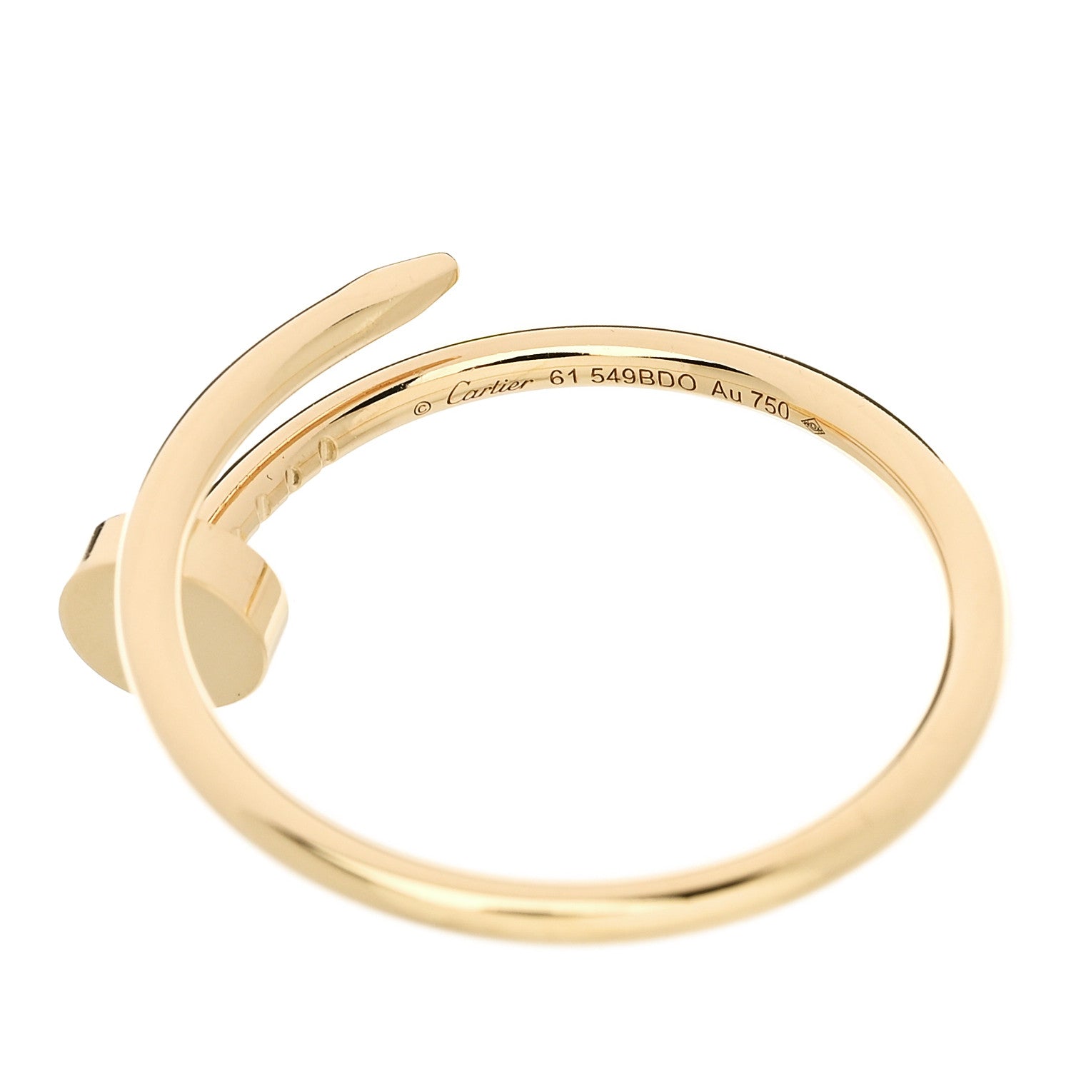 Cartier 18K Yellow Gold Small Juste Un Clou Ring 61 9.5 5 of 6