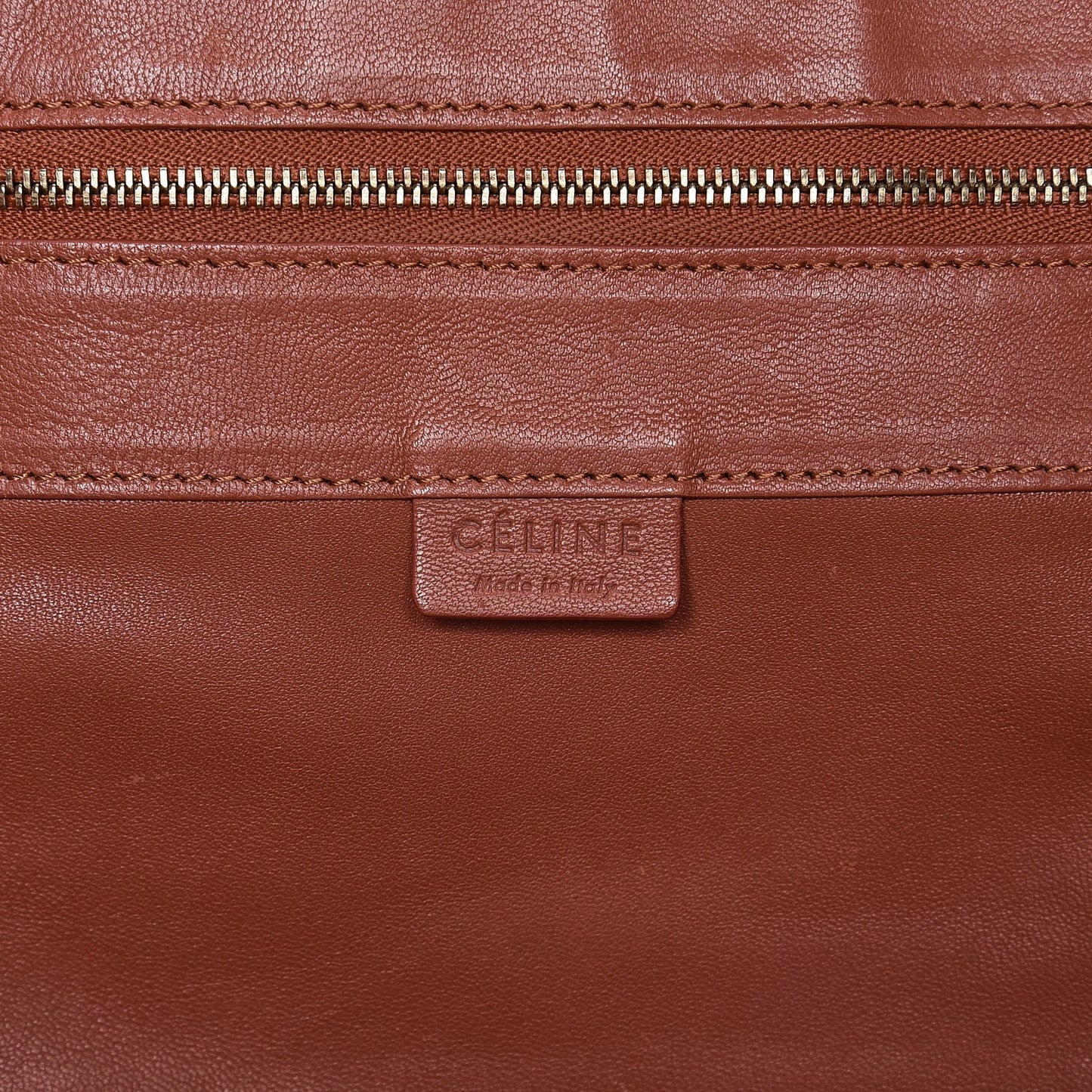 Smooth Lambskin Horizontal Bi-Cabas Terracotta