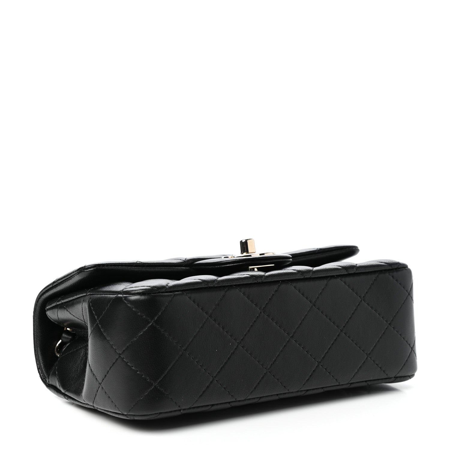 Chanel Lambskin Quilted Mini Rectangular Flap Black 4 of 11