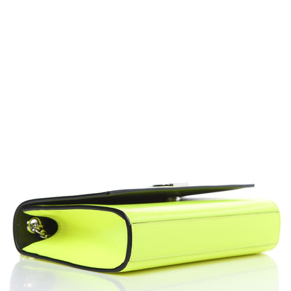 Saint Laurent Patent Grain de Poudre Small Monogram Kate Satchel Neon Yellow 4 of 11