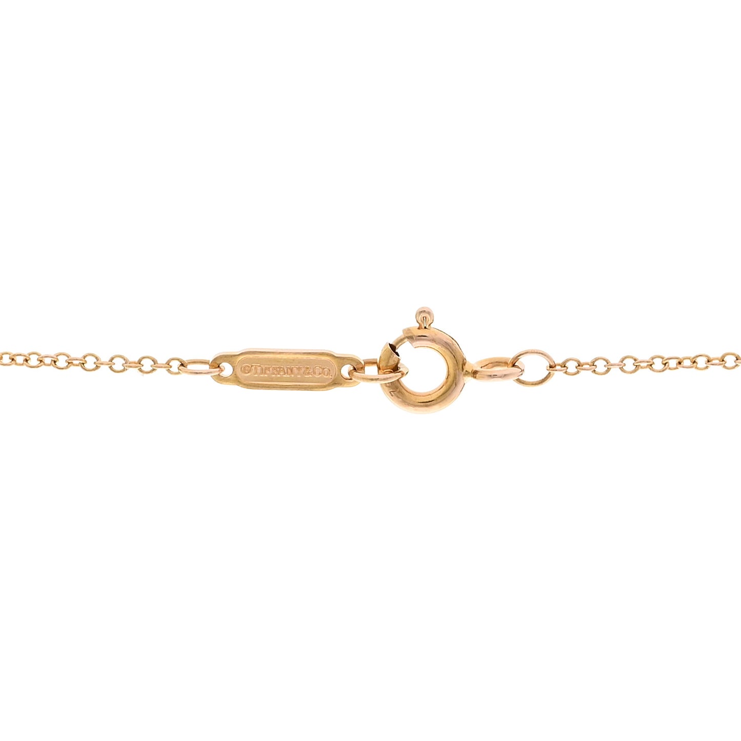 18K Rose Gold Diamond Heart Key Pendant Necklace