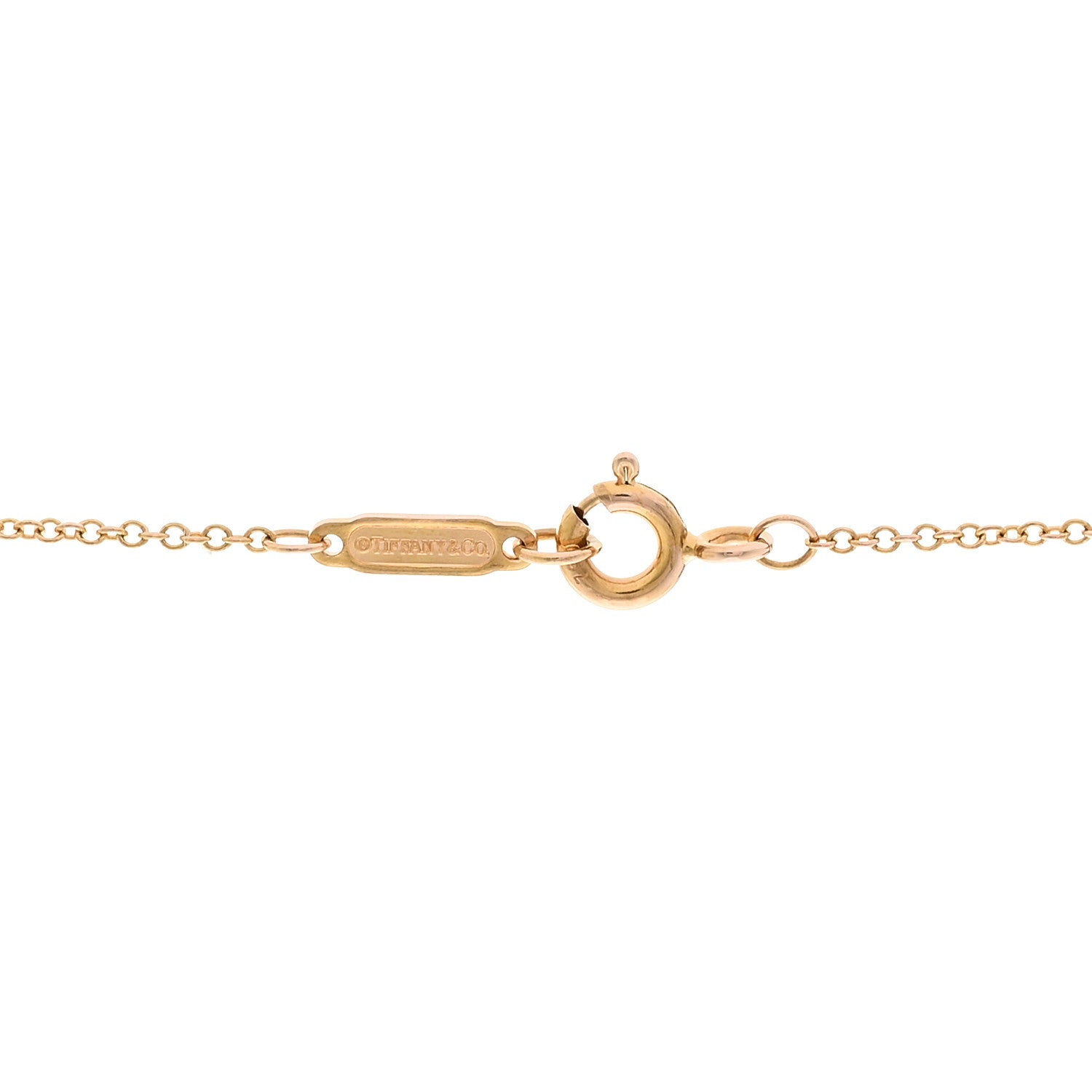 Tiffany 18K Rose Gold Diamond Heart Key Pendant Necklace 5 of 6