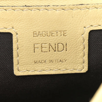 Fendi Nappa FF 1974 Embossed Large Baguette Banana 6 of 16