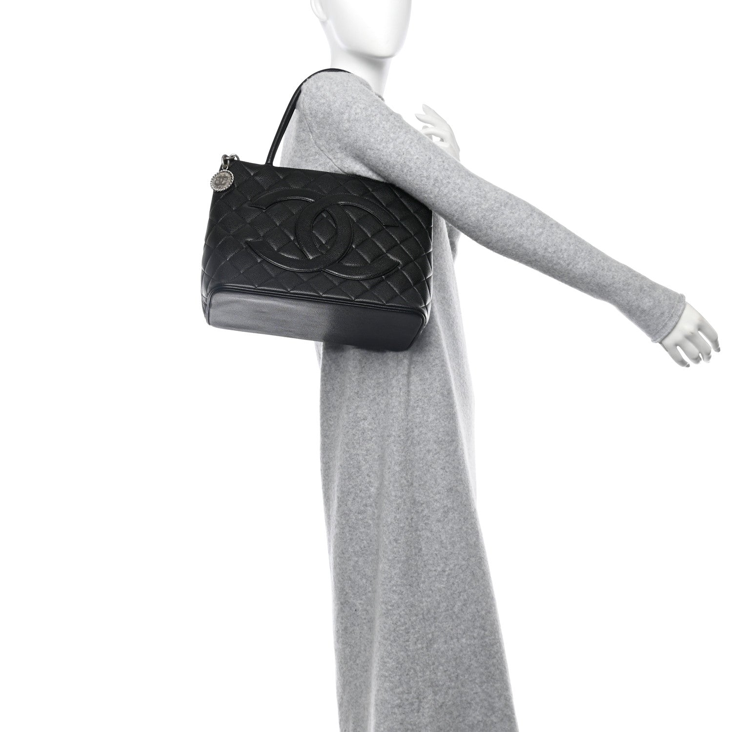 Chanel Caviar Quilted Medallion Tote Black 2 of 10