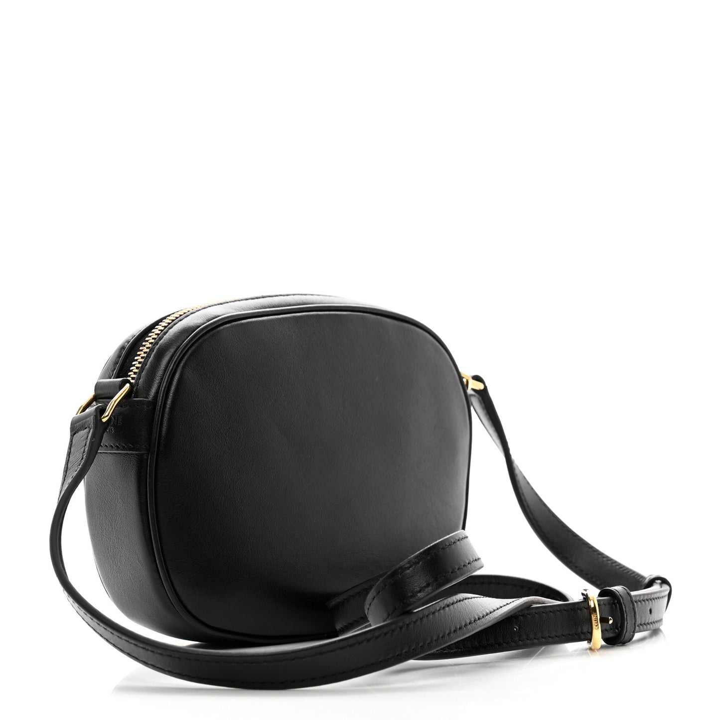 Calfskin Quilted Small C Charm Bag Black
