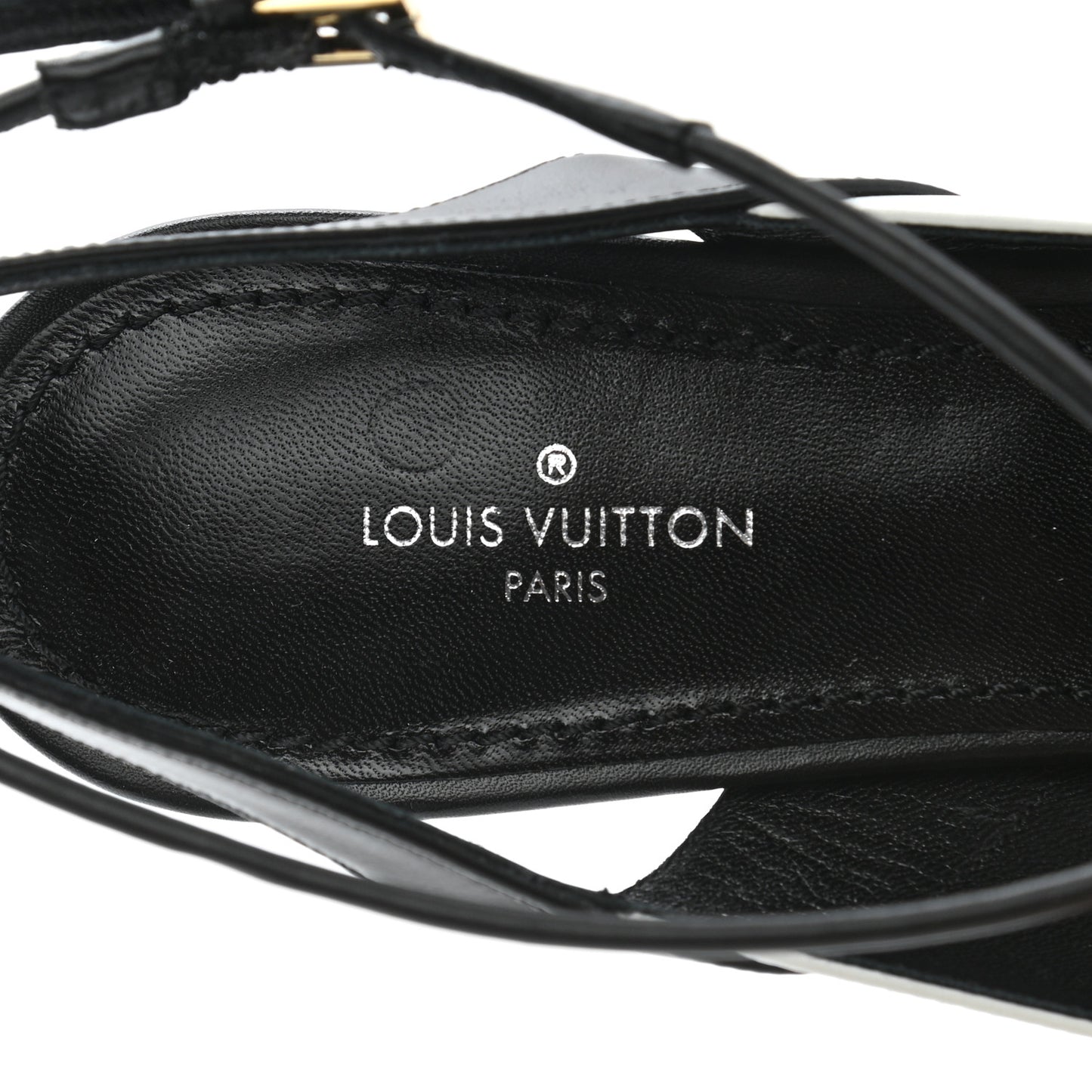 Calfskin Line Up Slingback Pumps 36 Black White
