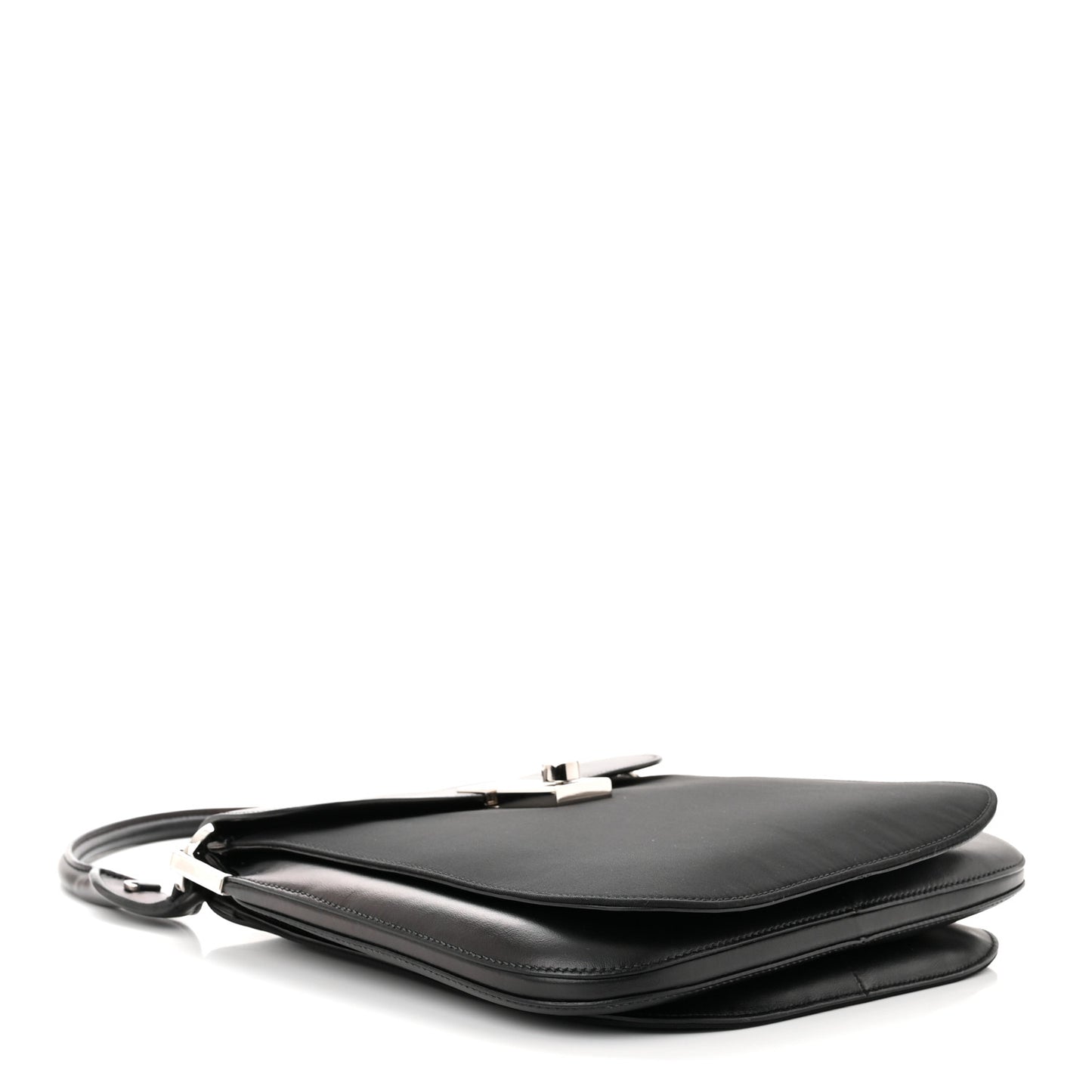 Brushed Calfskin Nylon Small Margit Flap Bag Black