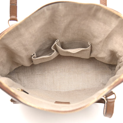 Gucci Monogram Medium Bree Shoulder Bag Beige Tabacco 5 of 11