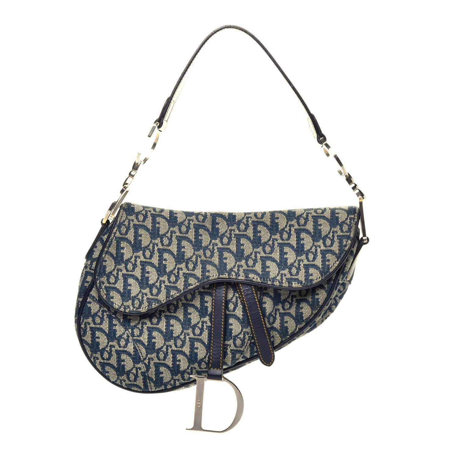 Christian Dior Monogram Saddle Bag Blue 1 of 8
