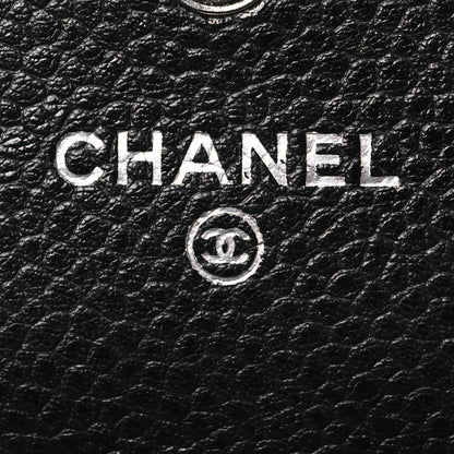 Chanel Caviar Quilted Large Gusset Flap Wallet Black 6 of 10