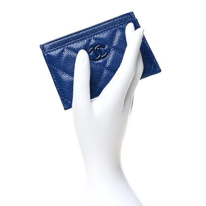 Chanel Caviar Quilted Incognito Card Holder Blue 2 of 11
