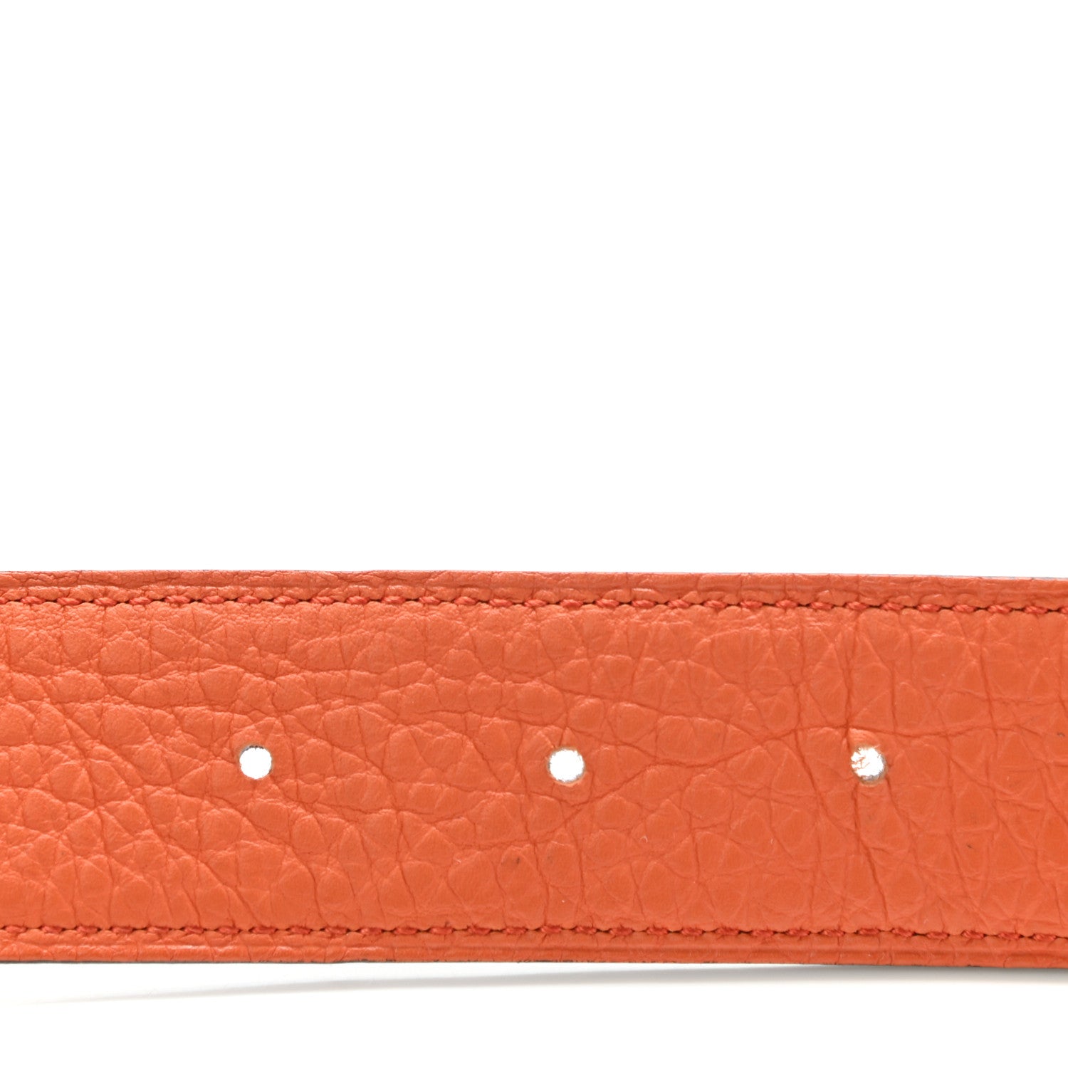 Hermes Box Togo 32mm Belt Strap 85 Black Orange 3 of 6