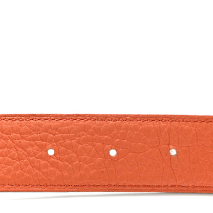 Hermes Box Togo 32mm Belt Strap 85 Black Orange 3 of 6