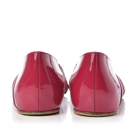 Christian Louboutin Patent PVC Striped A6 Flats 35 Red 7 of 9