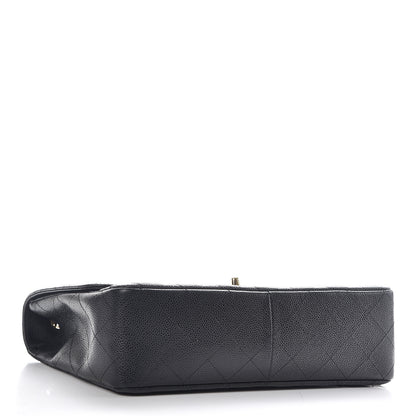 Chanel Caviar Quilted Jumbo Single Flap Black 4 of 12