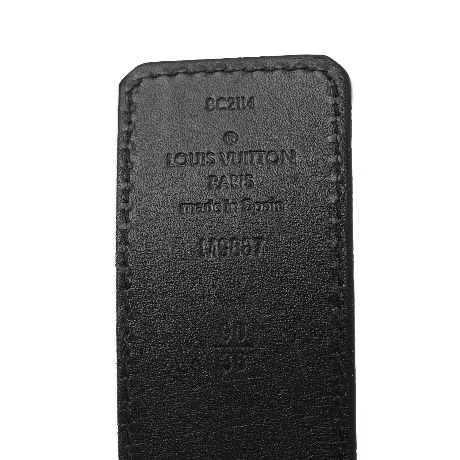 Louis Vuitton Calfskin 30mm LV Initiales Belt 90 36 Black Dark Brown 5 of 5