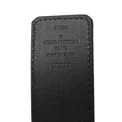 Louis Vuitton Calfskin 30mm LV Initiales Belt 90 36 Black Dark Brown 5 of 5