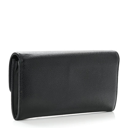 Chanel Caviar Timeless CC Large Gusset Flap Wallet Black 3 of 10