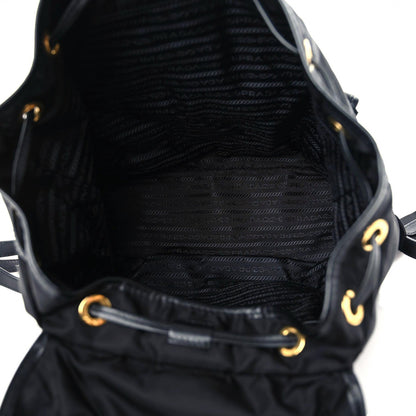 Prada Tessuto Nylon Soft Calfskin Backpack Black 7 of 9