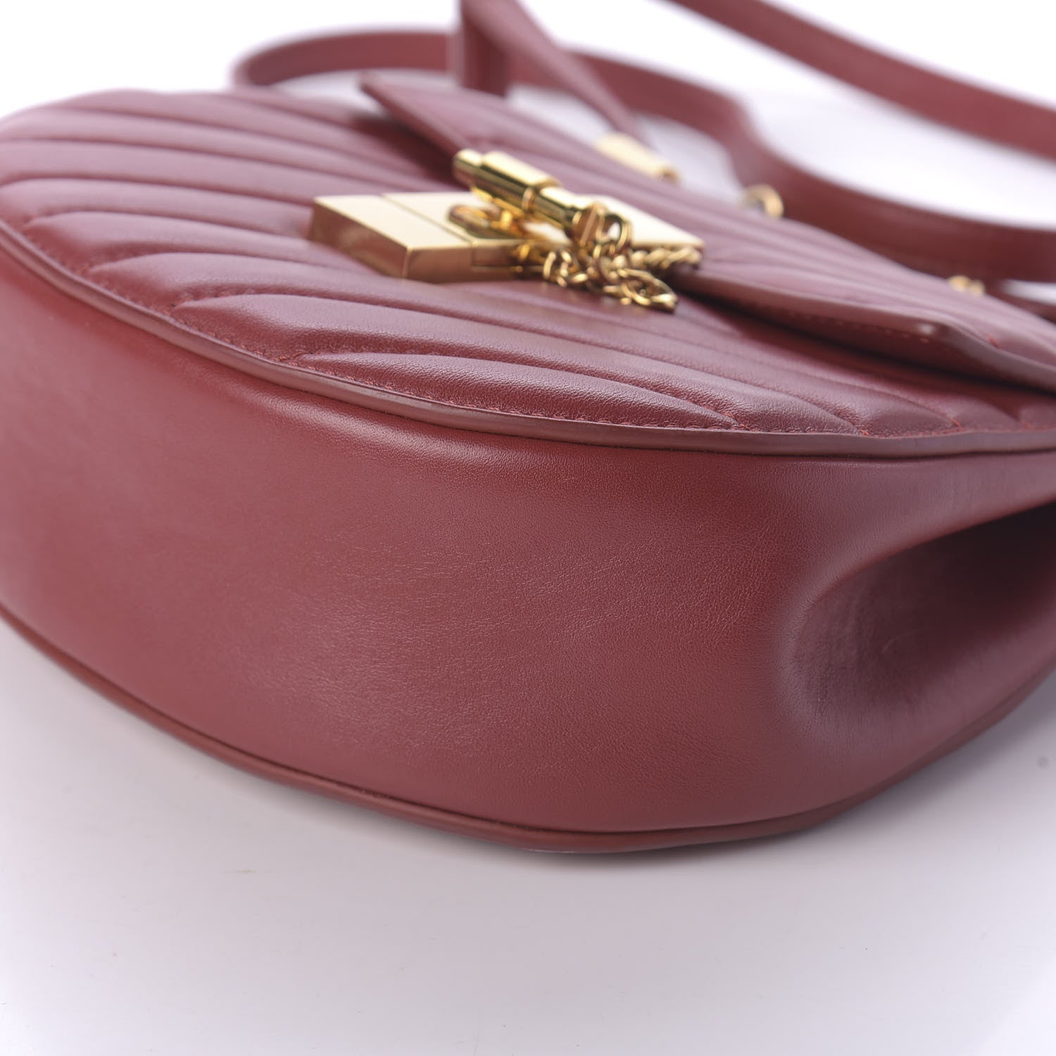 Chloe Calfskin Quilted Mini Drew Bijou Shoulder Bag Dahlia Red 7 of 10