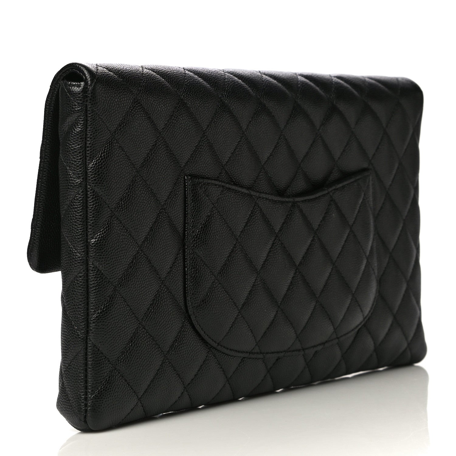 Chanel Caviar Quilted Flap Clutch Black 3 of 13