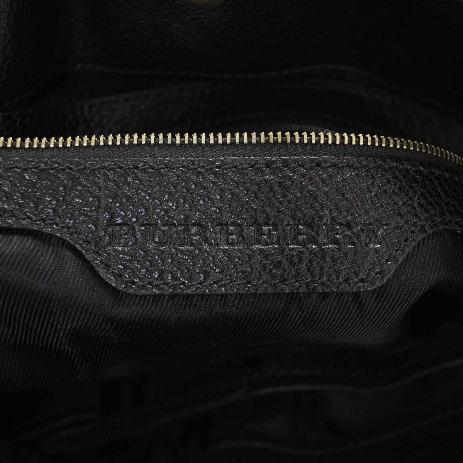 Burberry Leather Tote Dark Brown 7 of 9