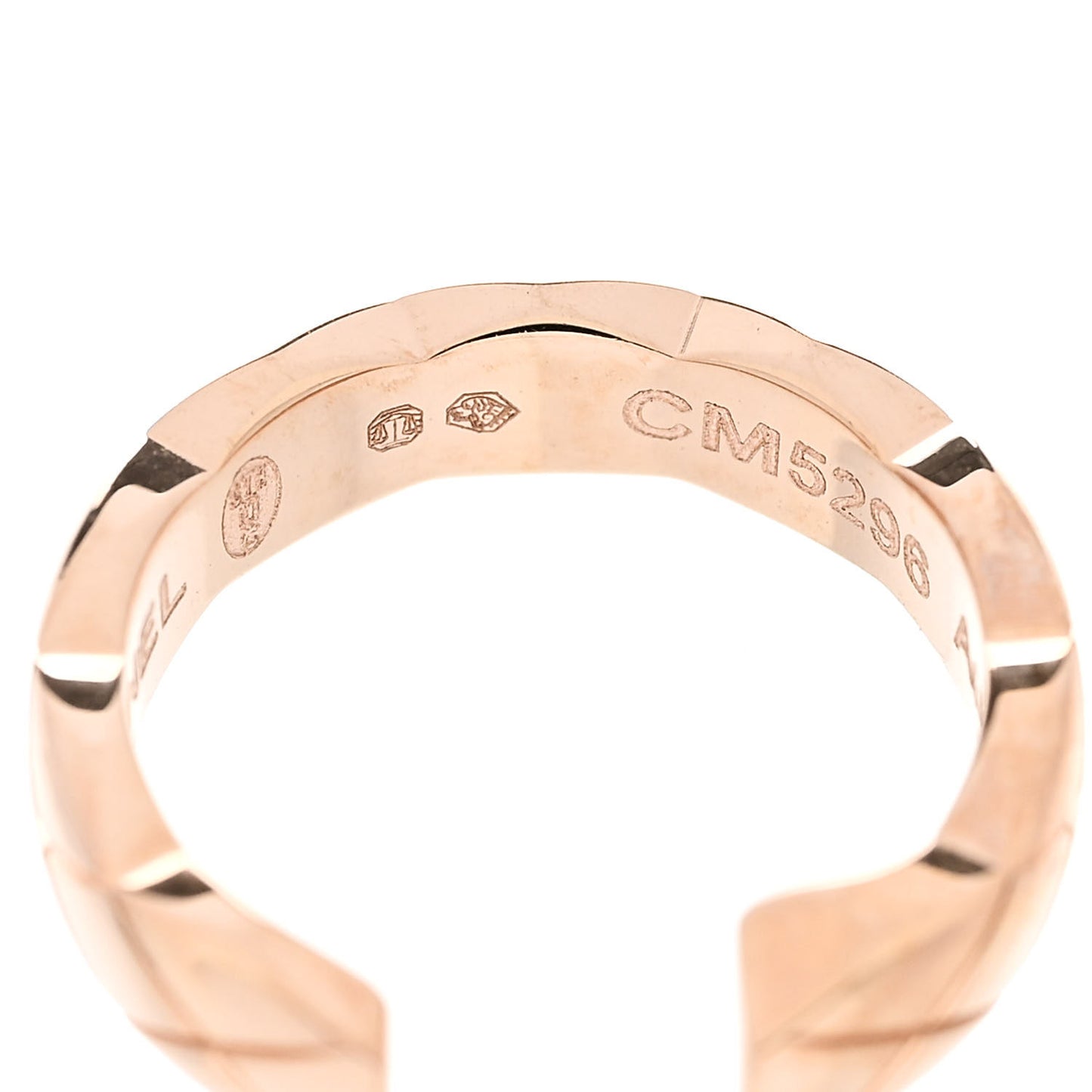 18K Beige Gold Diamond Coco Crush Single Ear Cuff Earring
