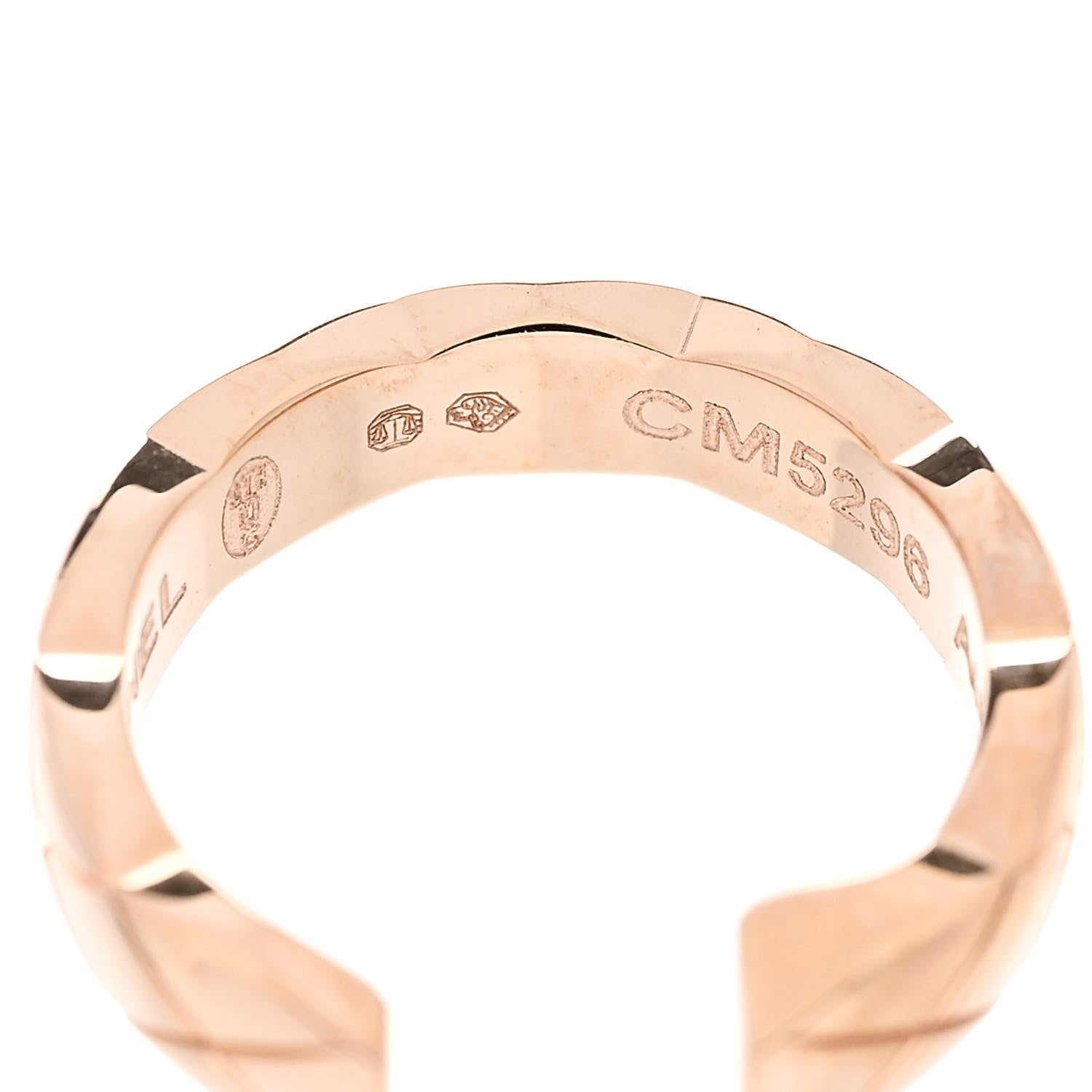 Chanel 18K Beige Gold Diamond Coco Crush Single Ear Cuff Earring 3 of 5