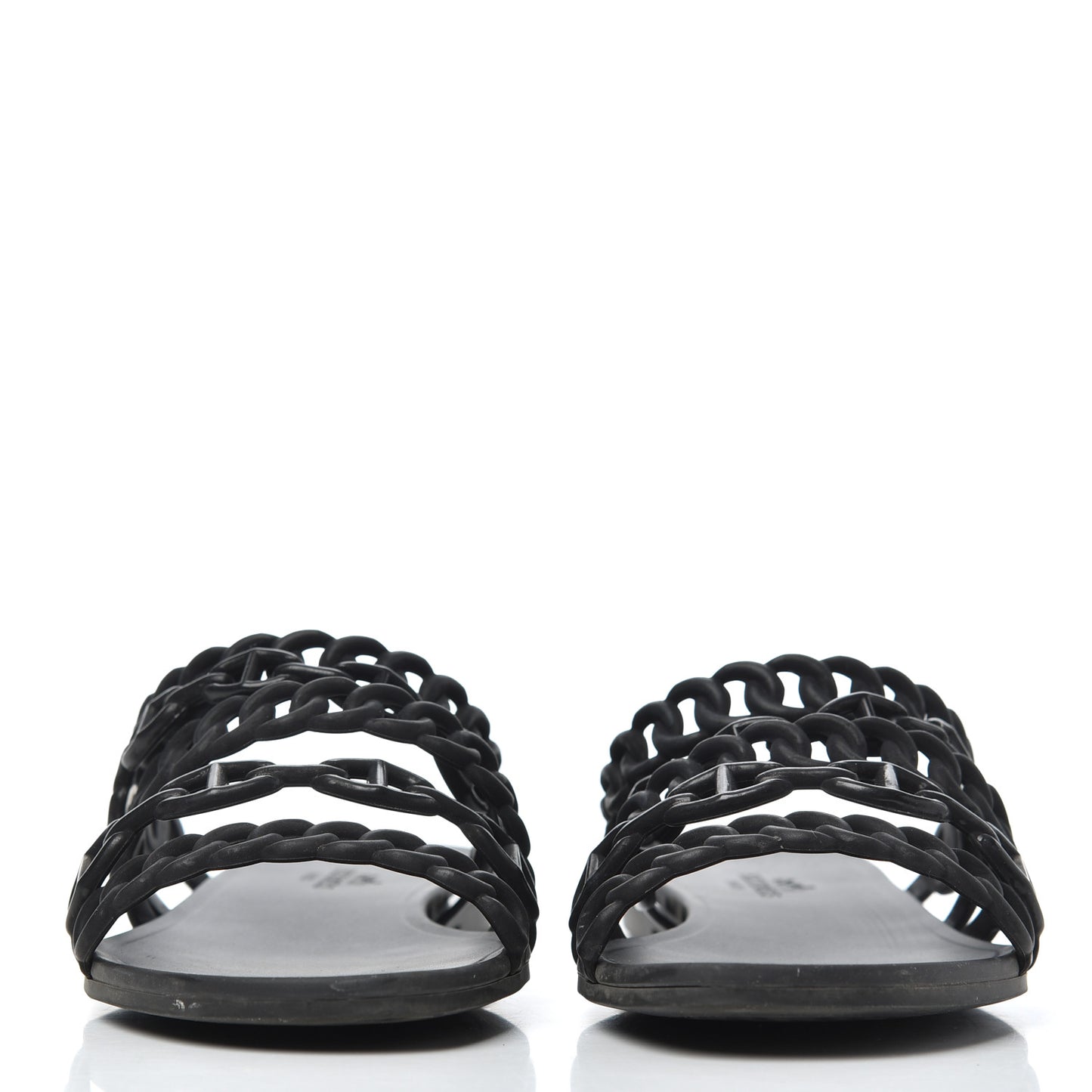 Rubber Chaine d'Ancre Nude Sandals 36 Black
