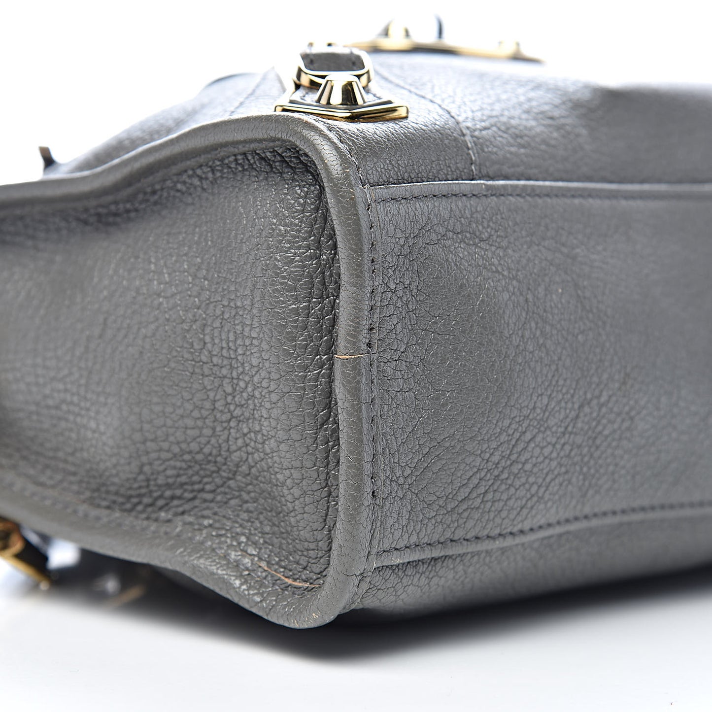 Chevre Gold Metallic Edge Hardware S City Gris Acier