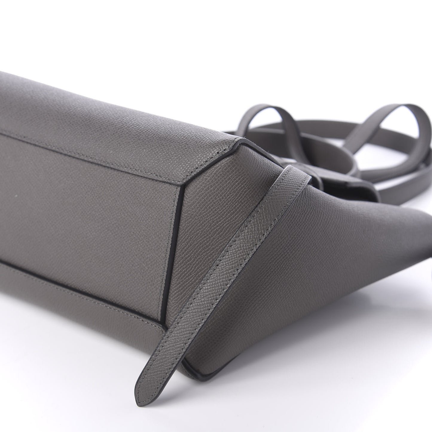 Baby Grained Calfskin Micro Belt Bag Grey