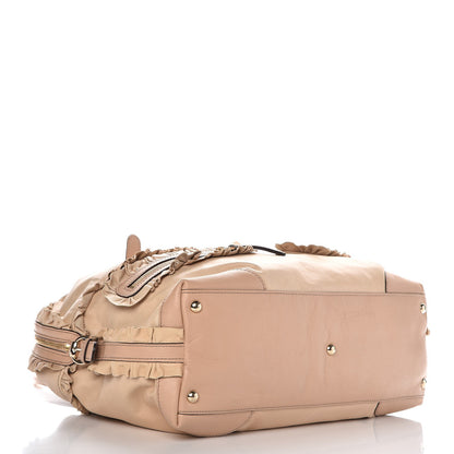 Gucci Calfskin Ruffle Medium Sabrina Boston Tote Nude 4 of 14