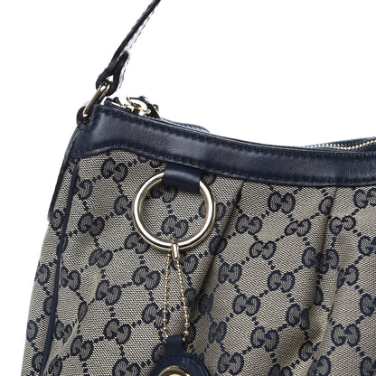 Gucci Monogram Medium Sukey Hobo Navy 10 of 13