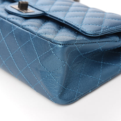 Chanel Metallic Sheepskin Quilted 2.55 Reissue 225 Flap Blue 8 of 10