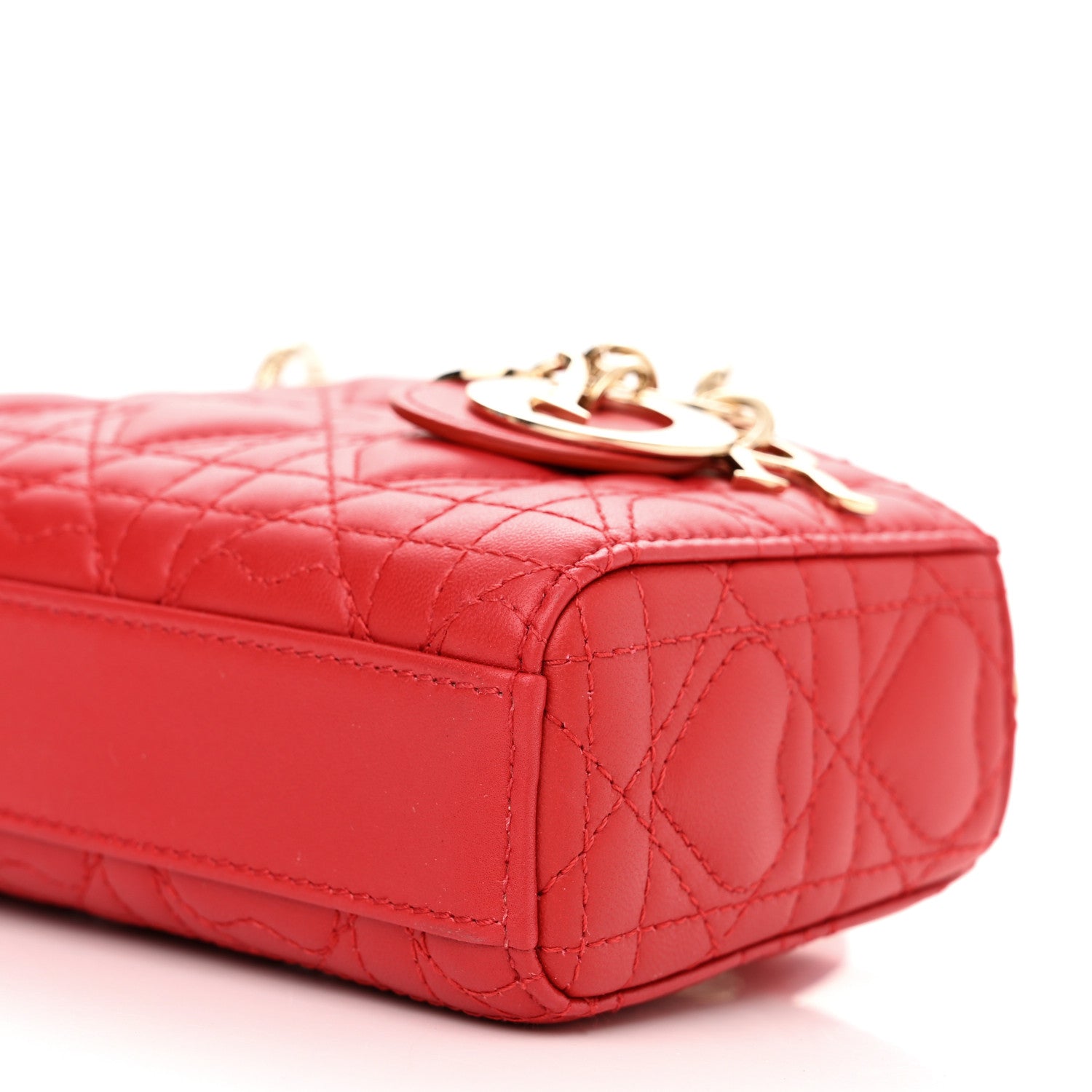 Christian Dior Lambskin Cannage Dioramour Micro Lady D-Joy Red 10 of 10