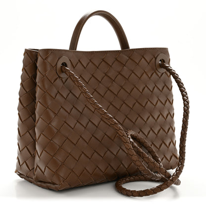 Bottega Veneta Nappa Intrecciato Small Andiamo Shoulder Bag Cognac 3 of 12