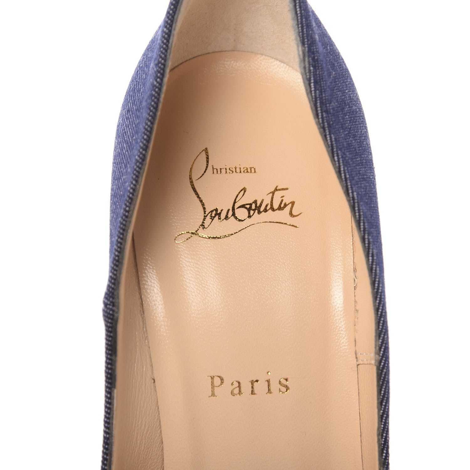 Christian Louboutin Denim Patent So Kate 120 Pumps 38.5 Blue Pompadour 5 of 10