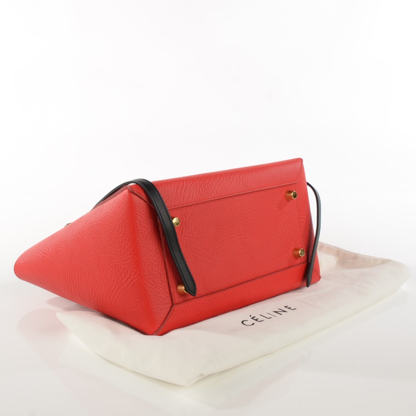 Grained Calfskin Small Belt Bag Vermillion