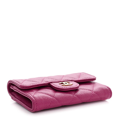 Chanel Caviar Quilted Flap Card Holder Wallet Purple 4 of 7