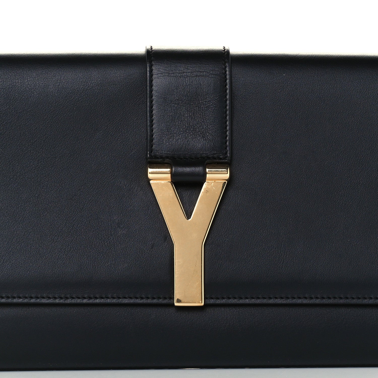 Saint Laurent Calfskin Classic Y Ligne Clutch Black 9 of 11