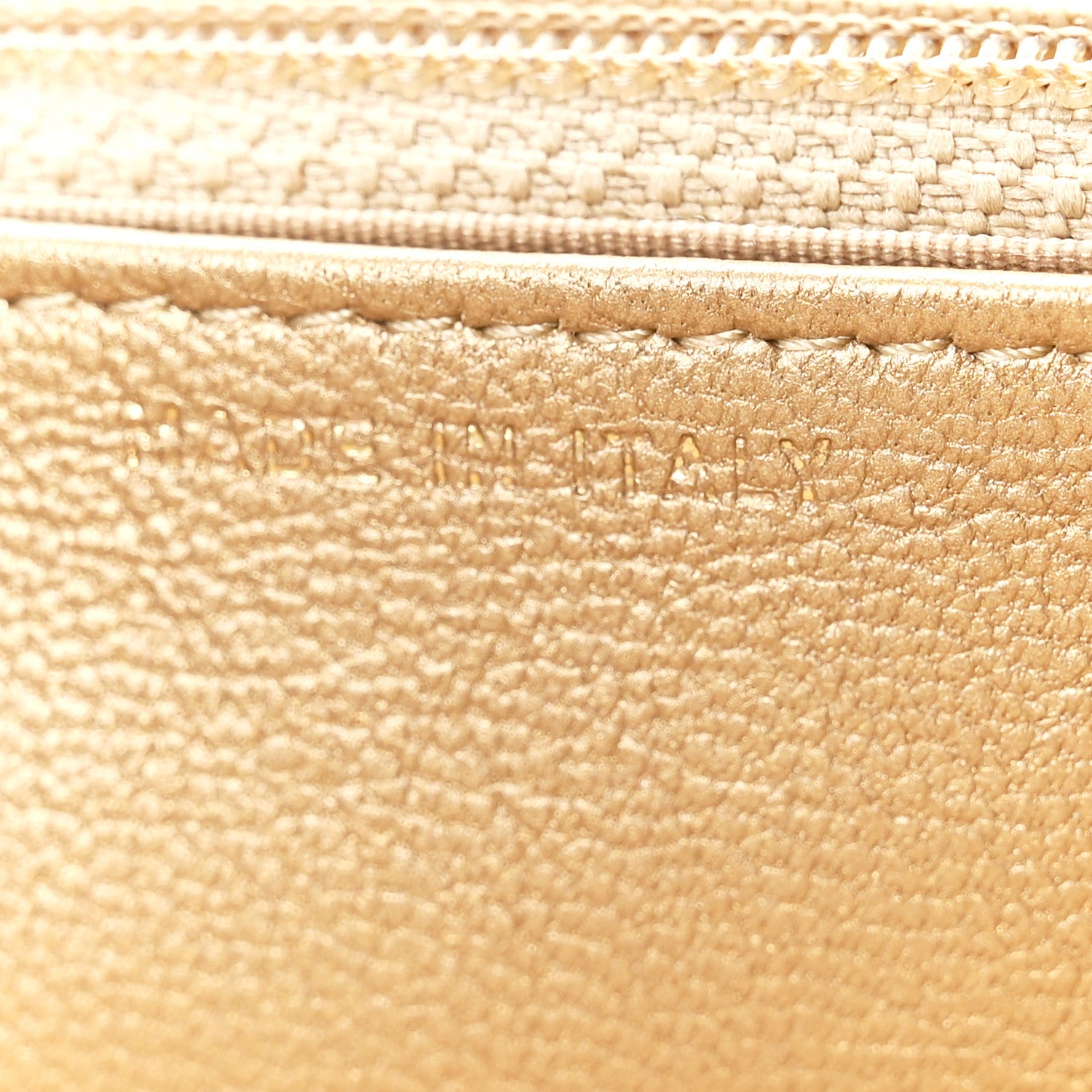 Chanel Metallic Goatskin Quilted Chanel 19 Wallet On Chain WOC Gold 7 of 12