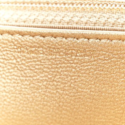 Chanel Metallic Goatskin Quilted Chanel 19 Wallet On Chain WOC Gold 7 of 12